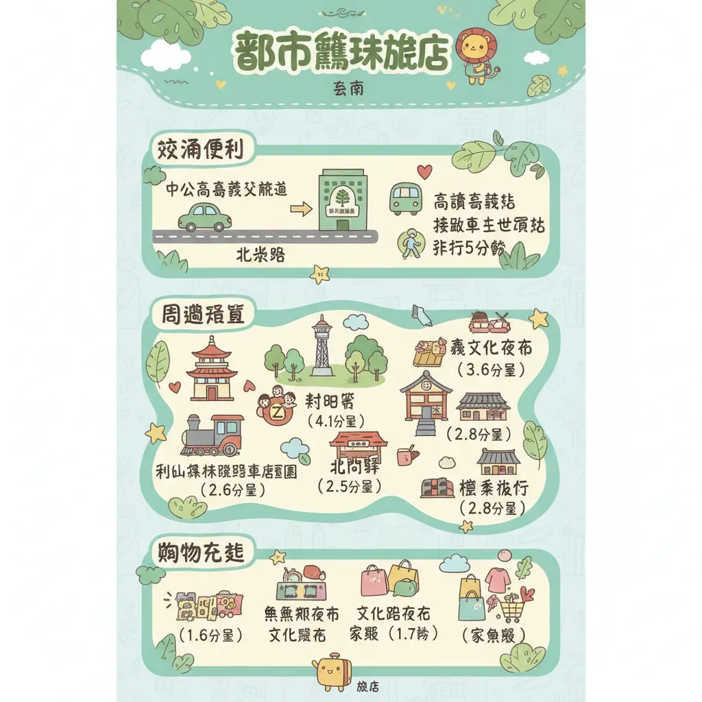 都市叢林旅店周邊景點與交通：從嘉義車站出發這樣玩